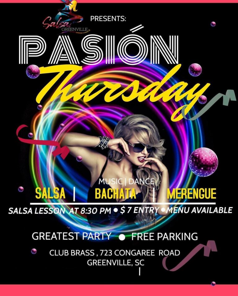 Local Salsa Dance Class and social event in Greenville, SC - Pasion Thursdays